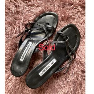 Minolo Blahnik Kitten Heel Sandals size 6